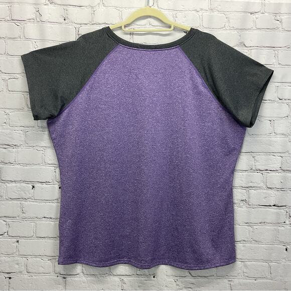 Sport-Tek Graphic Inspirational T-Shirt Women's Size 3XL Purple/Gray Pullover - Picture 6 of 6